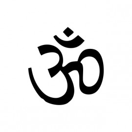 Tee shirt Ohm symbole hindou blanc