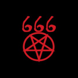 Tee shirt 666 pentagramme noir