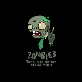 Tee shirt Les zombies sont morts mais vivent avec noir