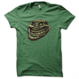 Tee shirt Face de troll en zombie vert