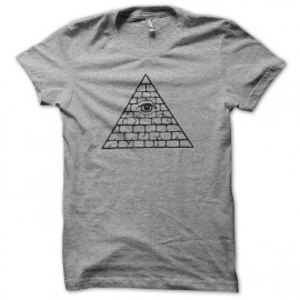 Tee shirt Illuminati INWO symbole pyramide gris
