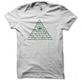 Tee shirt Illuminati INWO symbole pyramide blanc