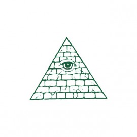Tee shirt Illuminati INWO symbole pyramide blanc