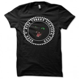Tee Shirt Black Cat / Chat Noir Rock N' Roll Street Fighting Club Black/Noir 