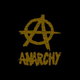 Tee Shirt Anarchy Gold on Black