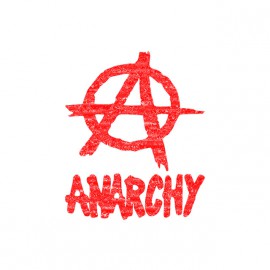 Tee Shirt Anarchy Red on White