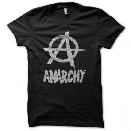 Tee Shirt Anarchy White on Black