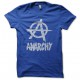 Tee Shirt Anarchy White on Royal Blue