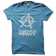 Tee Shirt Anarchy White on Teal