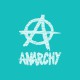 Tee Shirt Anarchy White on Teal
