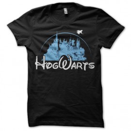 T Shirt parody Hogwarts logo black