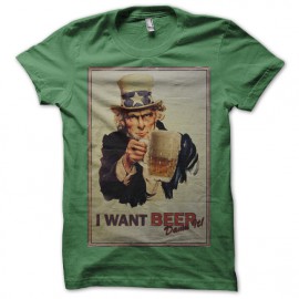 T Shirt uncle beer green