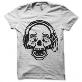 Tee Shirt DJ Skull Blanc
