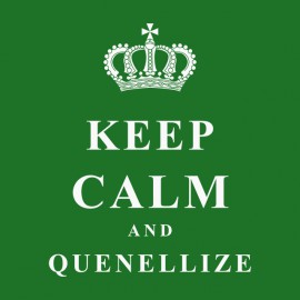 Tee Shirt Keep Calm & Quenellize Green