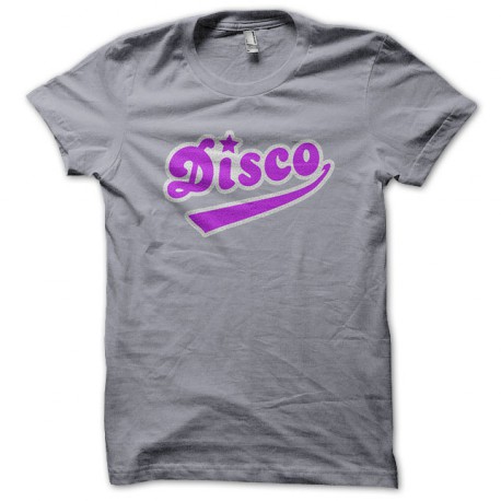 Tee Shirt Disco Purple on Grey