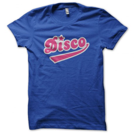Tee Shirt Disco Red on Blue