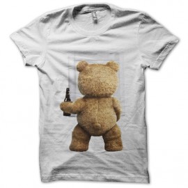 tee shirt ted l'ours terrible blanc