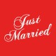 Tee Shirt Just Married Red