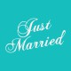 Tee Shirt Just Married Teal
