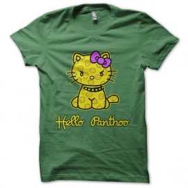 Tee Shirt Hello Panthoo Green