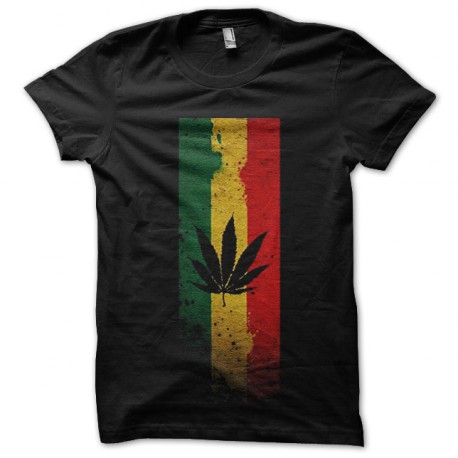tee shirt jamaica flag noir