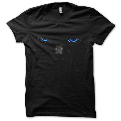 tee shirt cat blue eye noir