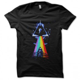 tee shirt rowboat rainbow noir