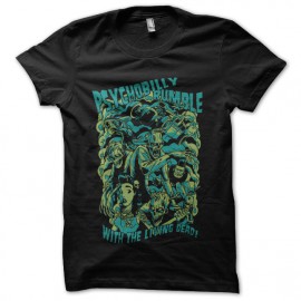 tee shirt Psychobilly rumble zombie noir