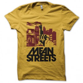 tee shirt Mean streets jaune