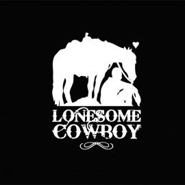 Tee shirt Lonesome Cowboy blanc/noir