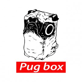 tee shirt Pug box blanc