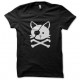 tee shirt cat pirate noir