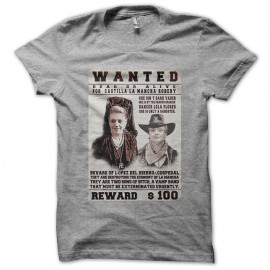 tee shirt Wanted Bevare of lopez grey