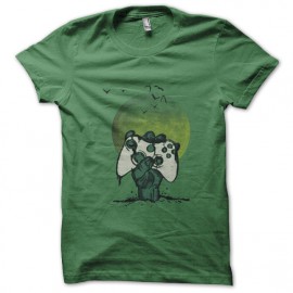 tee shirt zombies Gamer green