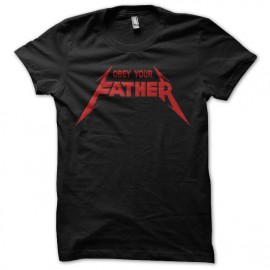 Tee Shirt Obey Your Father Red on Black