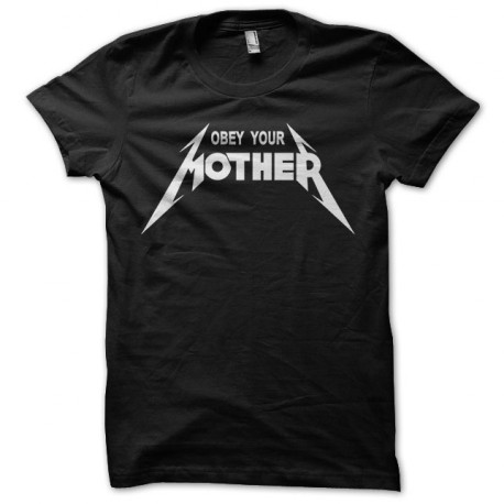 Tee Shirt Obey Your Mother White on Black