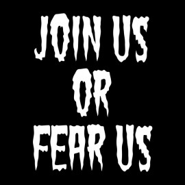 tee shirt Join us or fear us noir