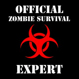 tee shirt official zombie survival expert noir