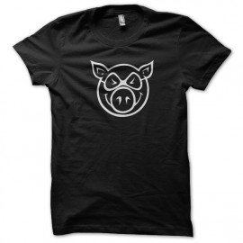 tee shirt pig wheels black