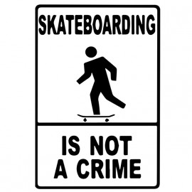 tee shirt skateboarding is not a crime white