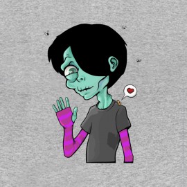 tee shirt zombie Emo grey