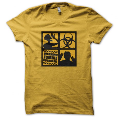 tee shirt Zombie outbreak jaune