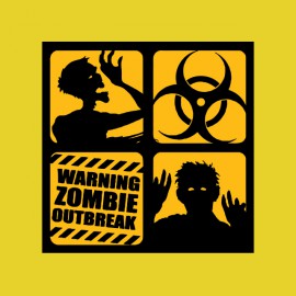 tee shirt Zombie outbreak jaune