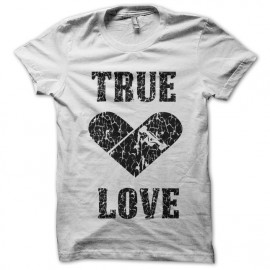 tee shirt true love skater blanc