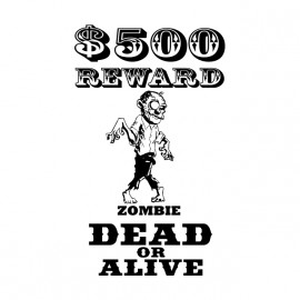 tee shirt reward zombie blanc