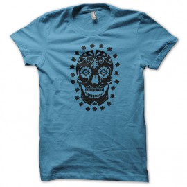 tee shirt caveira mexicana light blue