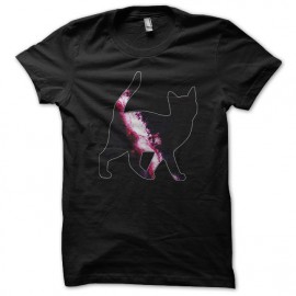 tee shirt space cat noir
