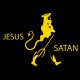 tee shirt Jesus Satan black