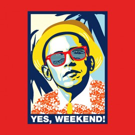 tee shirt yes weekend red