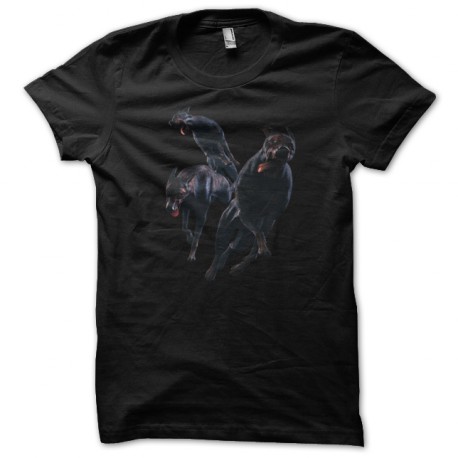 tee shirt Dog Zombie black